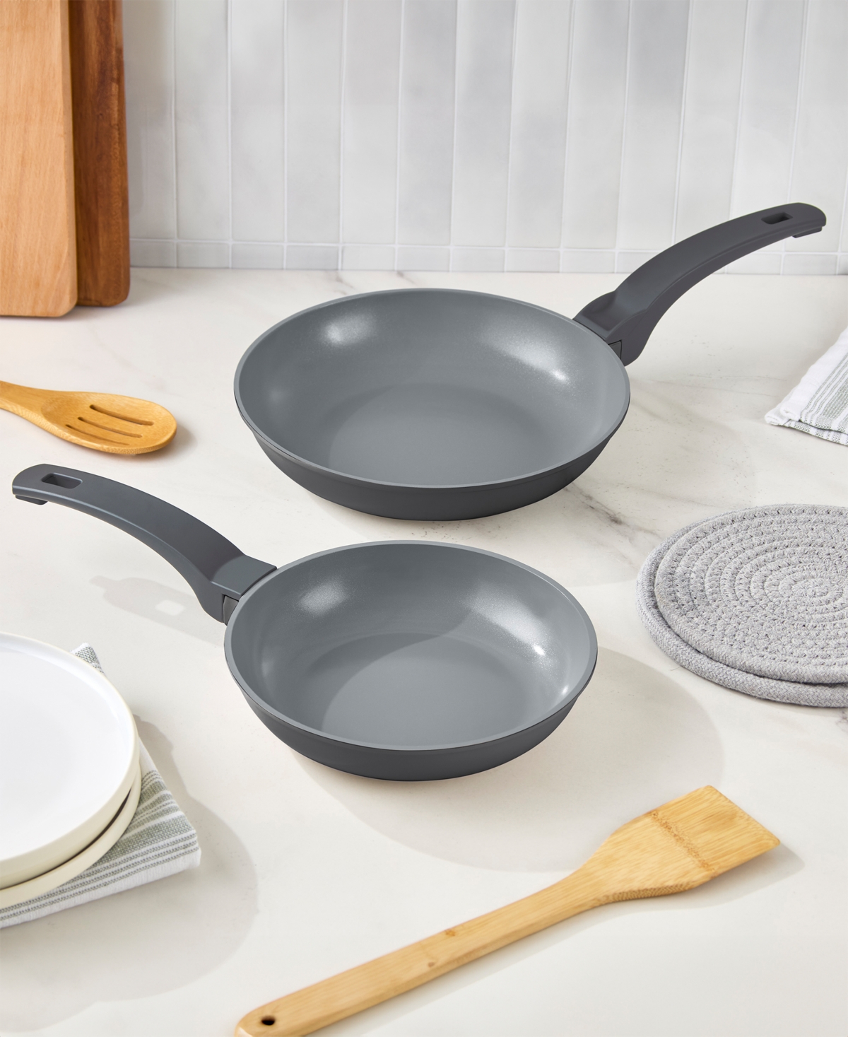 DASH SMARTSTORE 8" AND 9.5" NESTING NONSTICK FRYPAN SET 