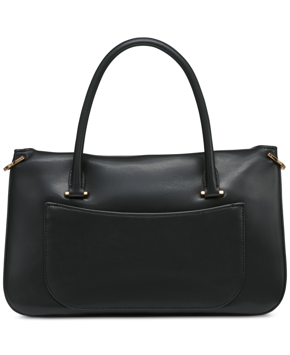 Karl Lagerfeld Nadine Large Leather Satchel Crossbody In Black