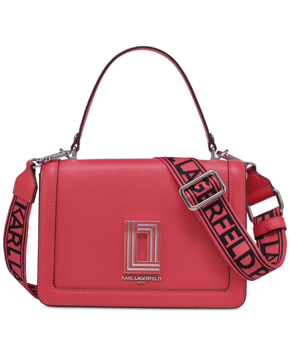 Karl Lagerfeld Simone Small Leather Crossbody In French Rose