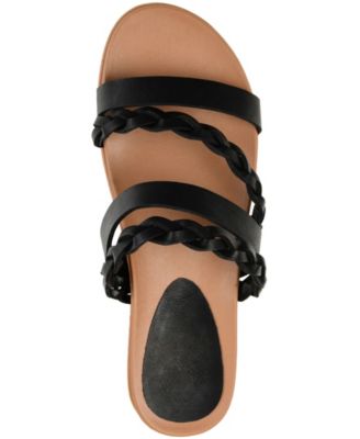 Women's Colette Braided Strappy Open Toe Flat Sandals