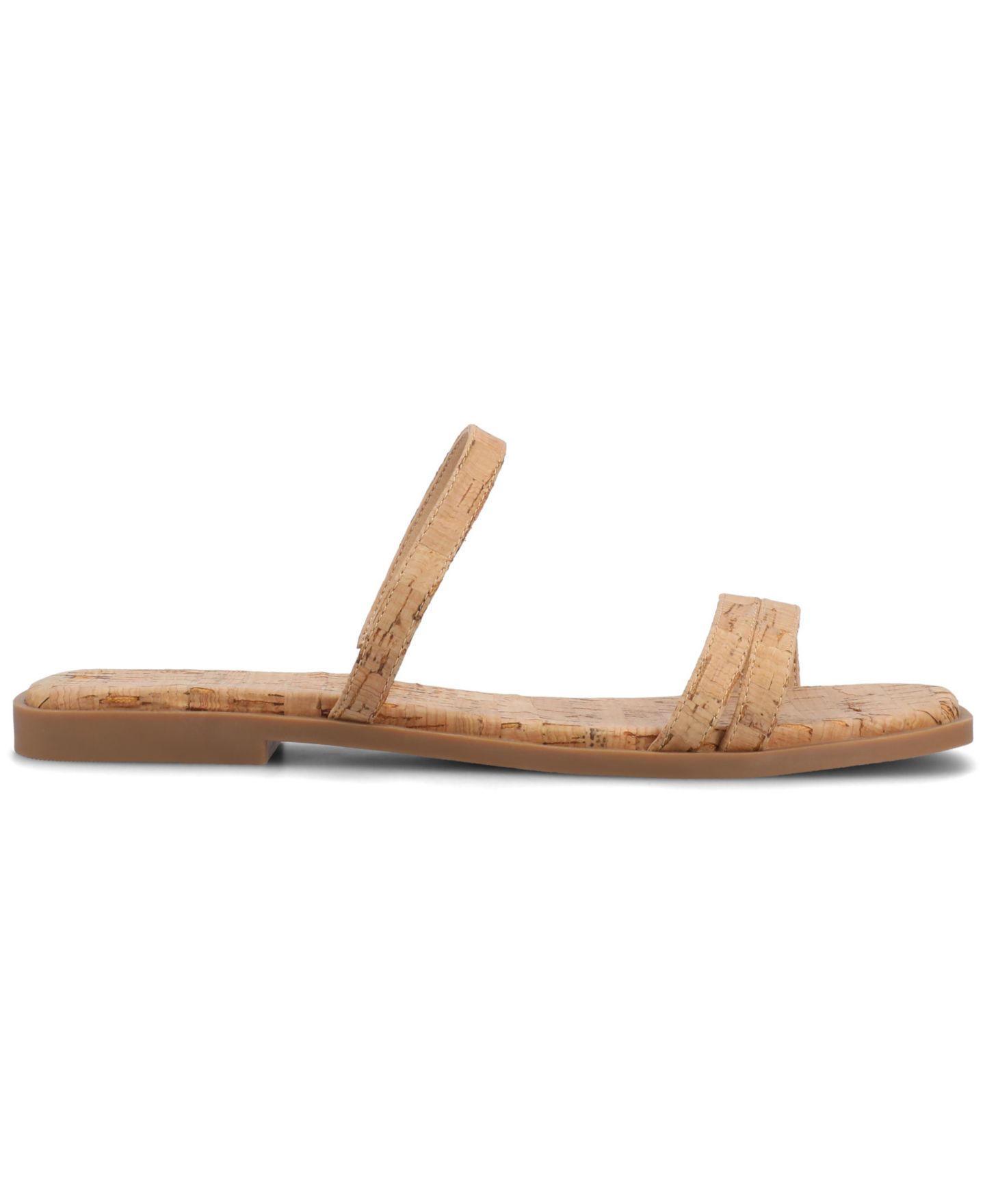 Женские сандалии Journee Collection Brisa Multi Strap Slip On Flat, цвет: Cork — фото 2