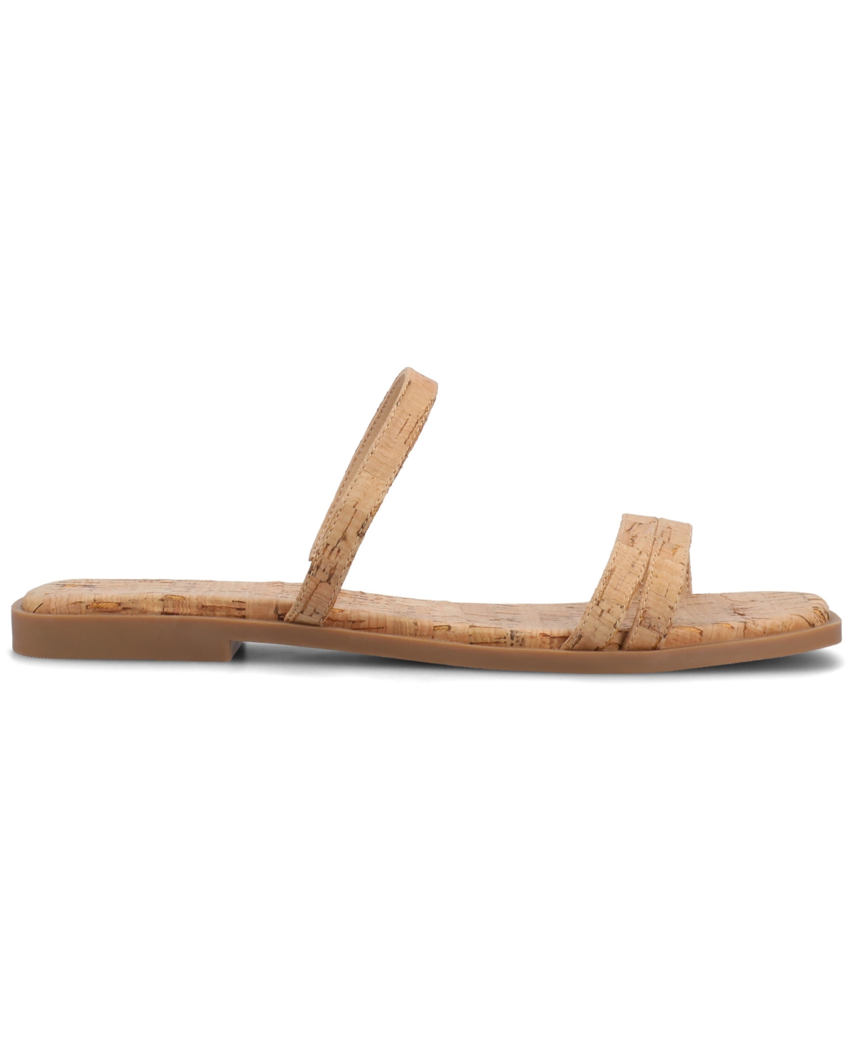 Shop Journee Collection Women's Brisa Multi Strap Slip On Flat Sandals In Cork