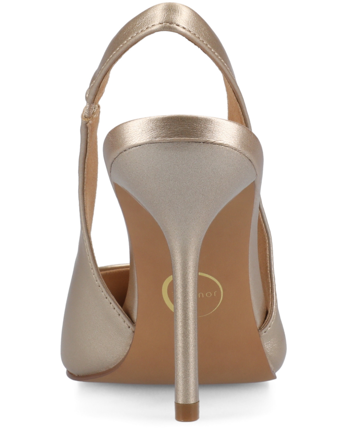 Journee Collection Women's Elenney Pointed Toe Slingback Pumps In Champagne