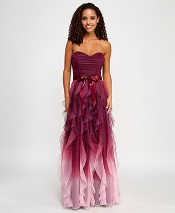 red homecoming dresses macy's B Darlin size cocktail dresses with strappy backs. Ball Gown Red Dress Macy's