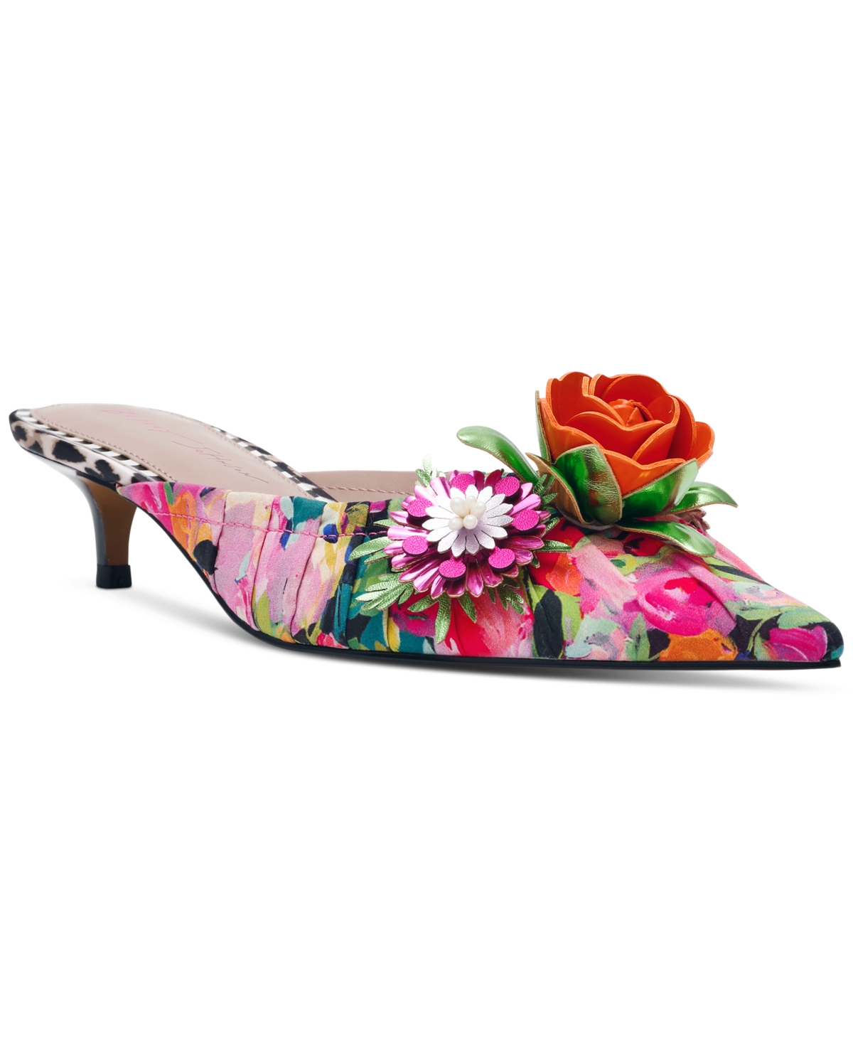 Shop Betsey Johnson Women's Abigayl Floral Dress Mules In Multi Floral