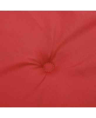 Chair Cushion Set of 2 Red Oxford fabric, Foam fiber Medium