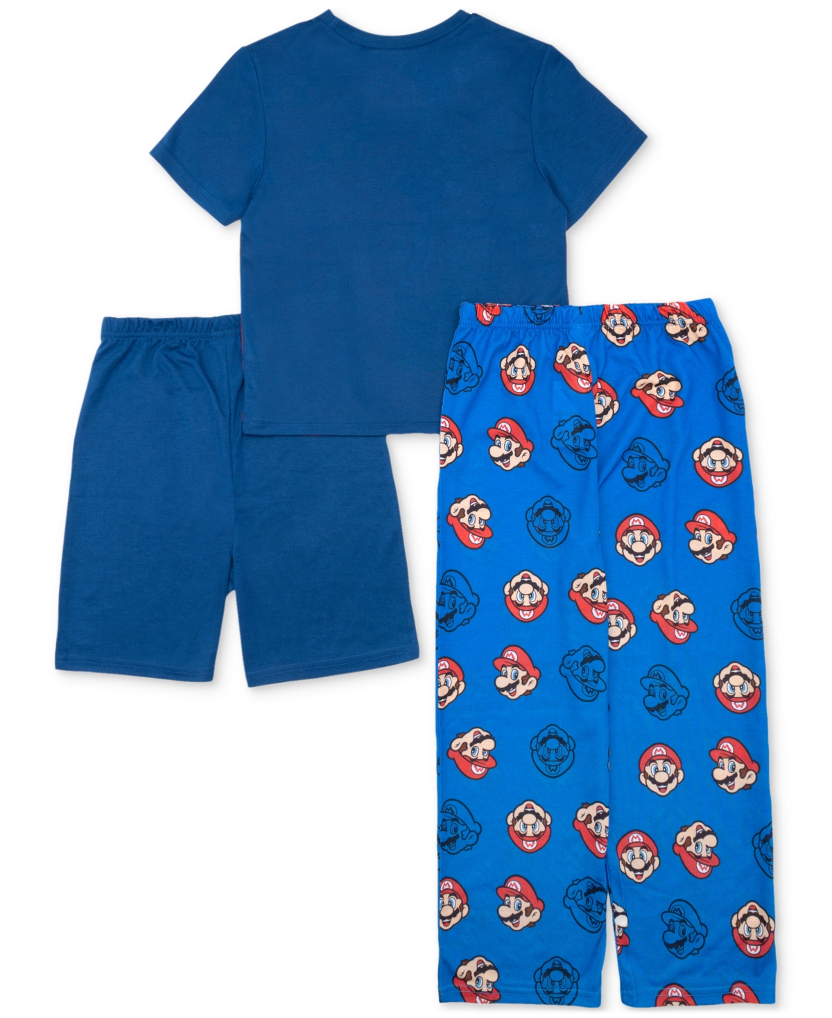 NINTENDO LITTLE AND BIG BOYS 3-PC. MARIO SHORT-SLEEVE PAJAMA SET 
