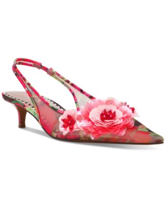 Betsey Johnson - Women's Audree Floral Mesh Slingback Pumps