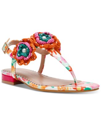 Betsey Johnson - Women's Cindii Crochet Thong Slide Sandals