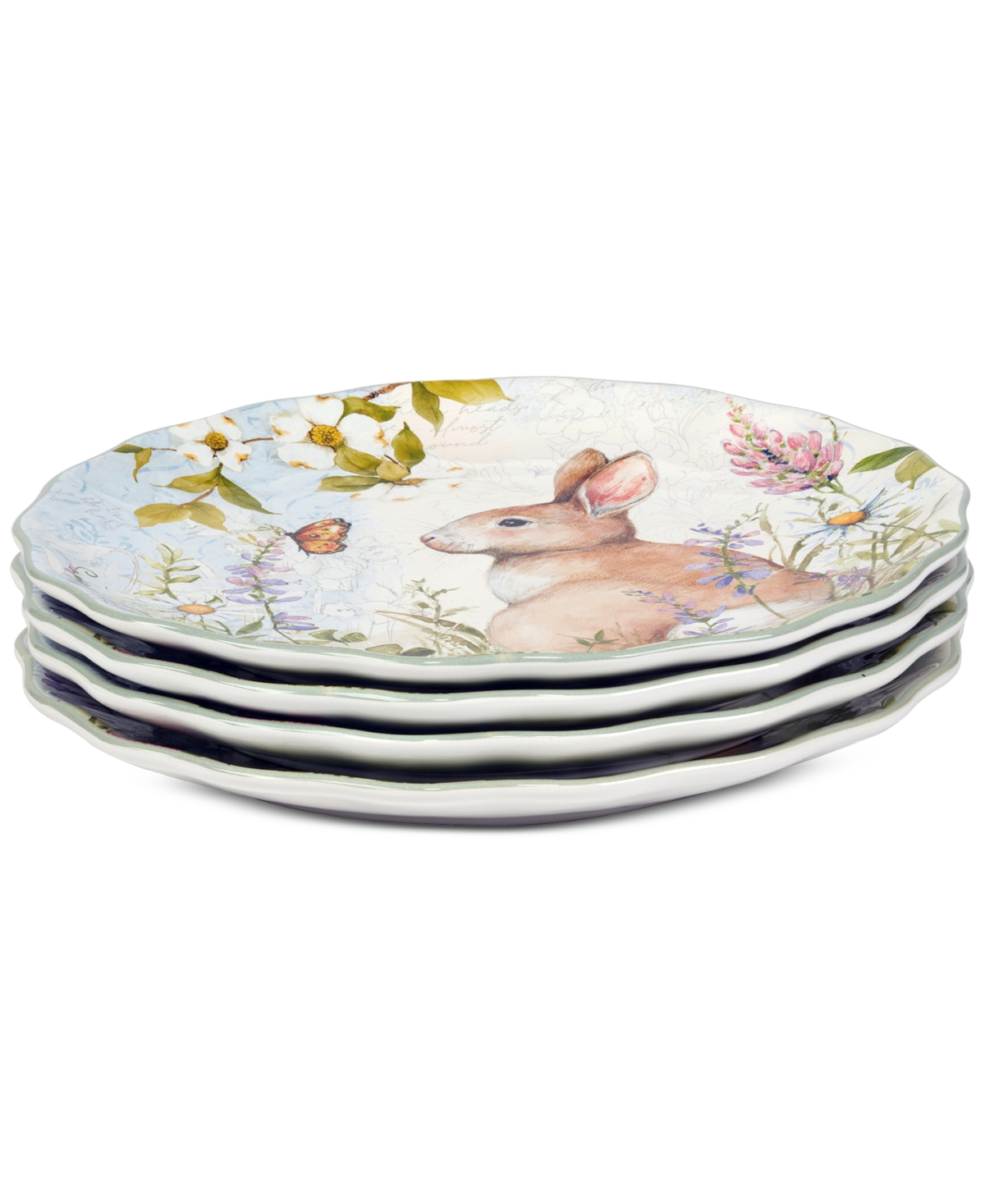 Certified International Easter Meadow Dinner Plates, Set of 4