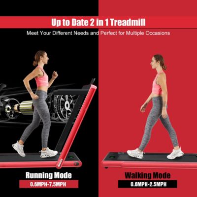 2.25HP 2 in 1 Folding Treadmill with APP Speaker Remote Control