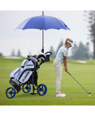 3 Wheels Folding Golf Push Cart with Seat Scoreboard and Adjustable Handle