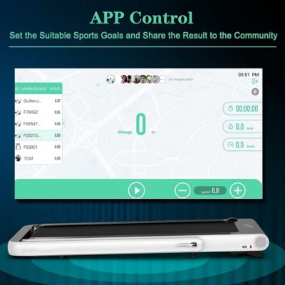 4.75HP 2 In 1 Folding Walking Pad Treadmill with Remote APP Control