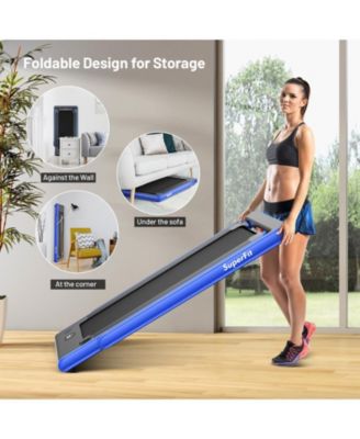 2.25 HP 2-in-1 Folding Walking Pad Treadmill with Dual Display and App Control