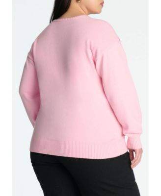 Women's Plus Size Big Heart Sweater