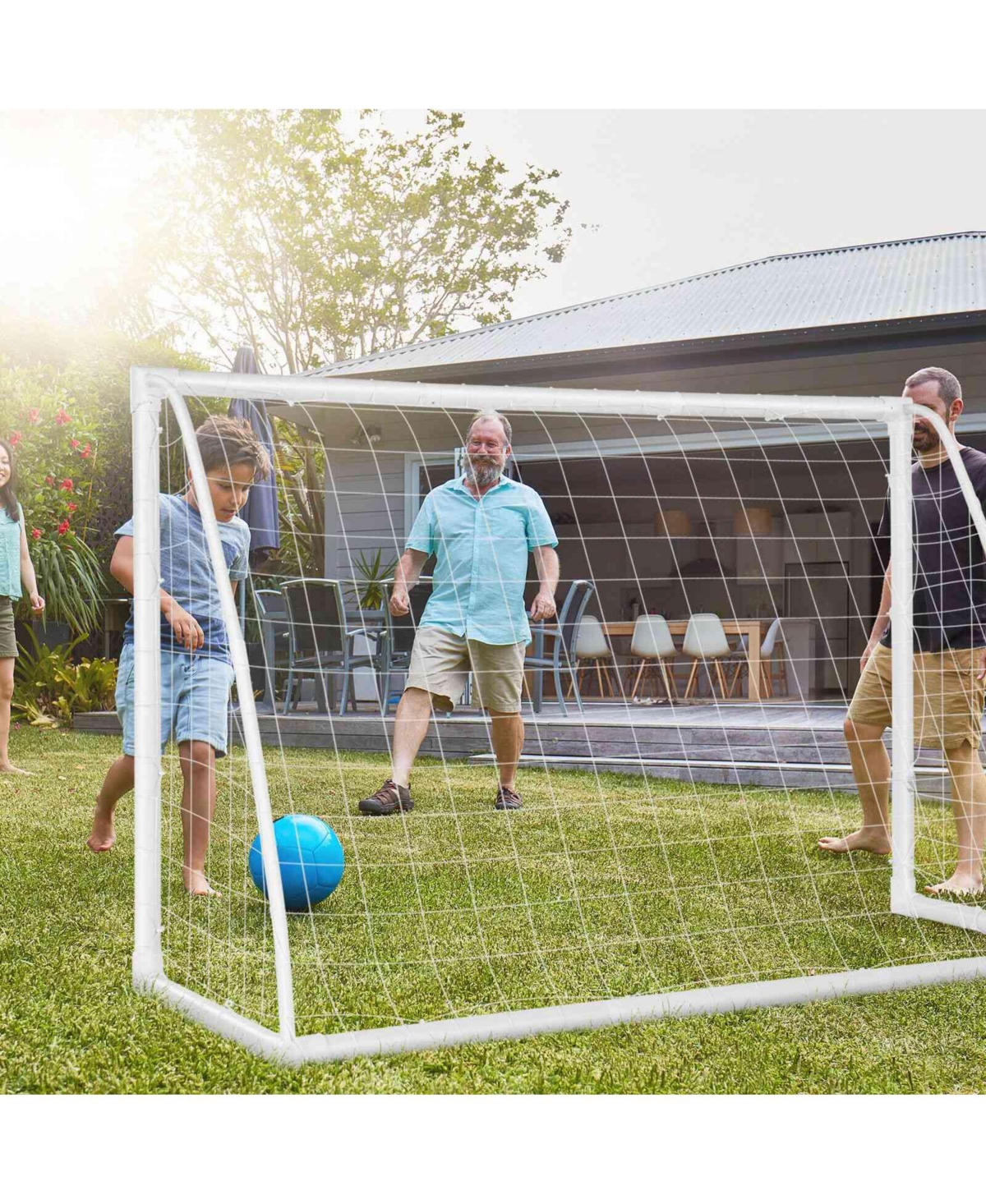 Kuyotq Soccer Goal with Strong Pvc Frame and High-Strength Netting