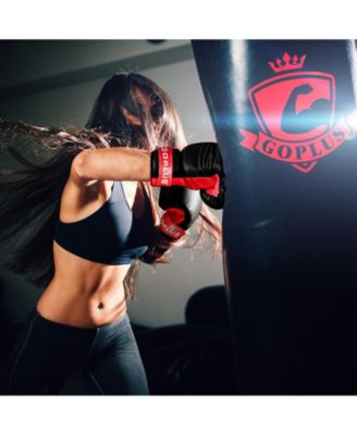 63 Lbs Filled Punching Bag Set with Boxing Gloves