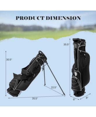 Golf Stand Cart Bag with 4 Way Divider Carry Organizer Pockets