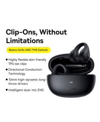 True Wireless Earbuds Bluetooth 5.3 Open Ear Headphones Sport Earphones,AirGo White