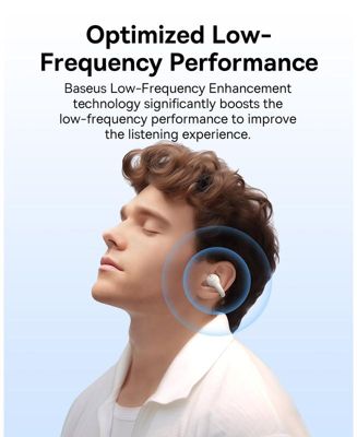 True Wireless Earbuds Bluetooth 5.3 Open Ear Headphones Sport Earphones,AirGo White