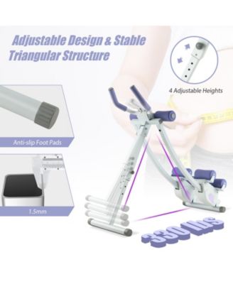 Ab Machine with LCD Monitor and 4 Adjustable Heights