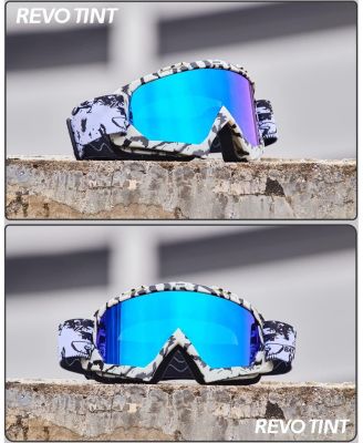 Dirt Bike ATV Goggles Motorcycle Gear Riding Motocross Dirtbike 4-Wheeler MX DH Accessories Goggles Glasses for Men Women Youth UV400 Protection Dust-proof Anti-Slip Strap