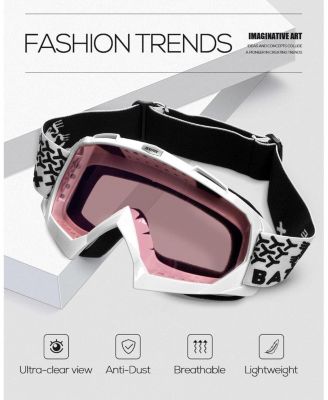 Dirt Bike ATV Goggles Motorcycle Gear Riding Motocross Dirtbike 4-Wheeler MX DH Accessories Goggles Glasses for Men Women Youth UV400 Protection Dust-proof Anti-Slip Strap