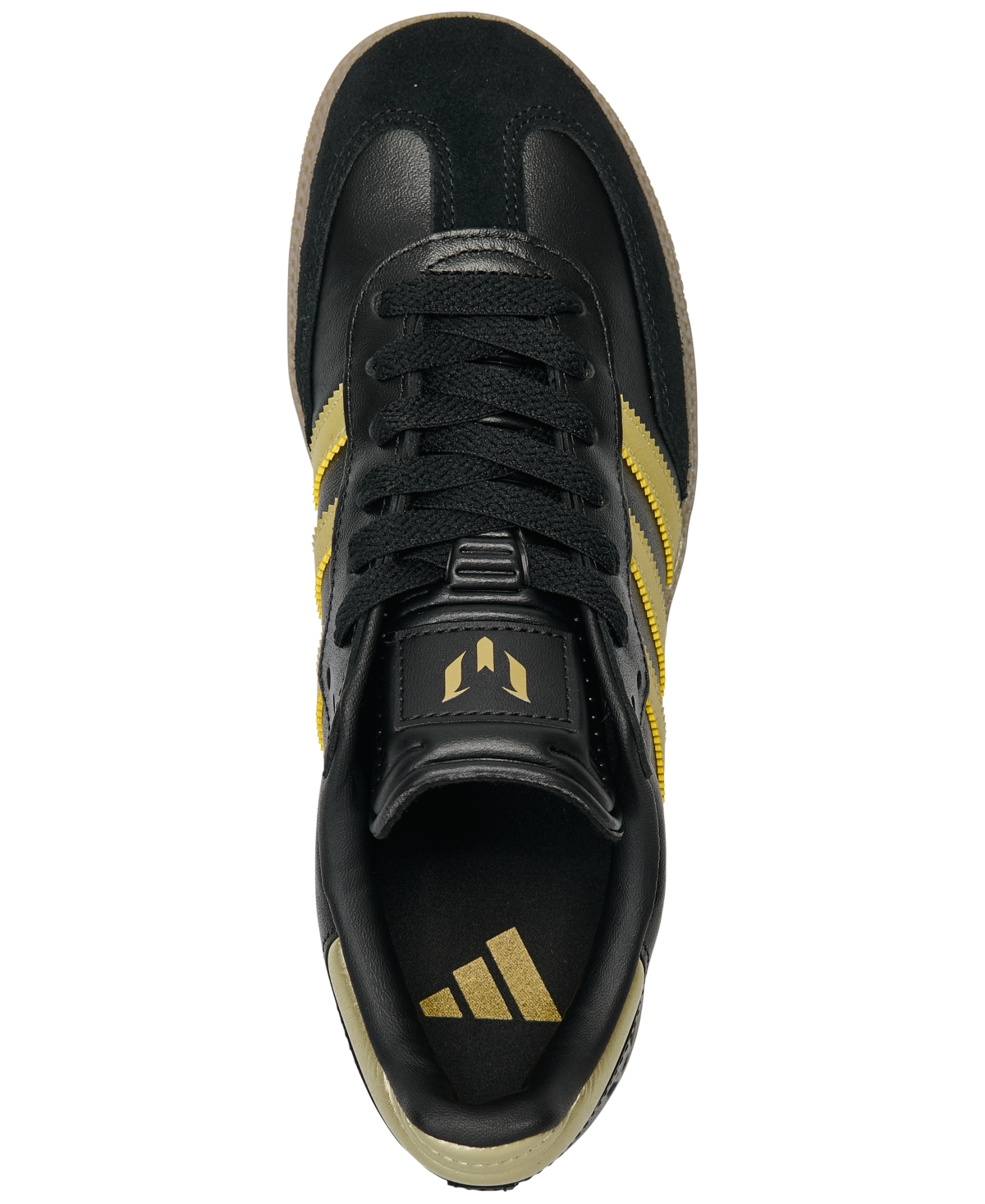 Adidas Originals Big Kids' Samba Messi Casual Sneakers From Finish Line In Black,gold