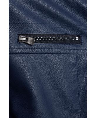 Boys Hooded Moto PU Leather Jacket With Lining