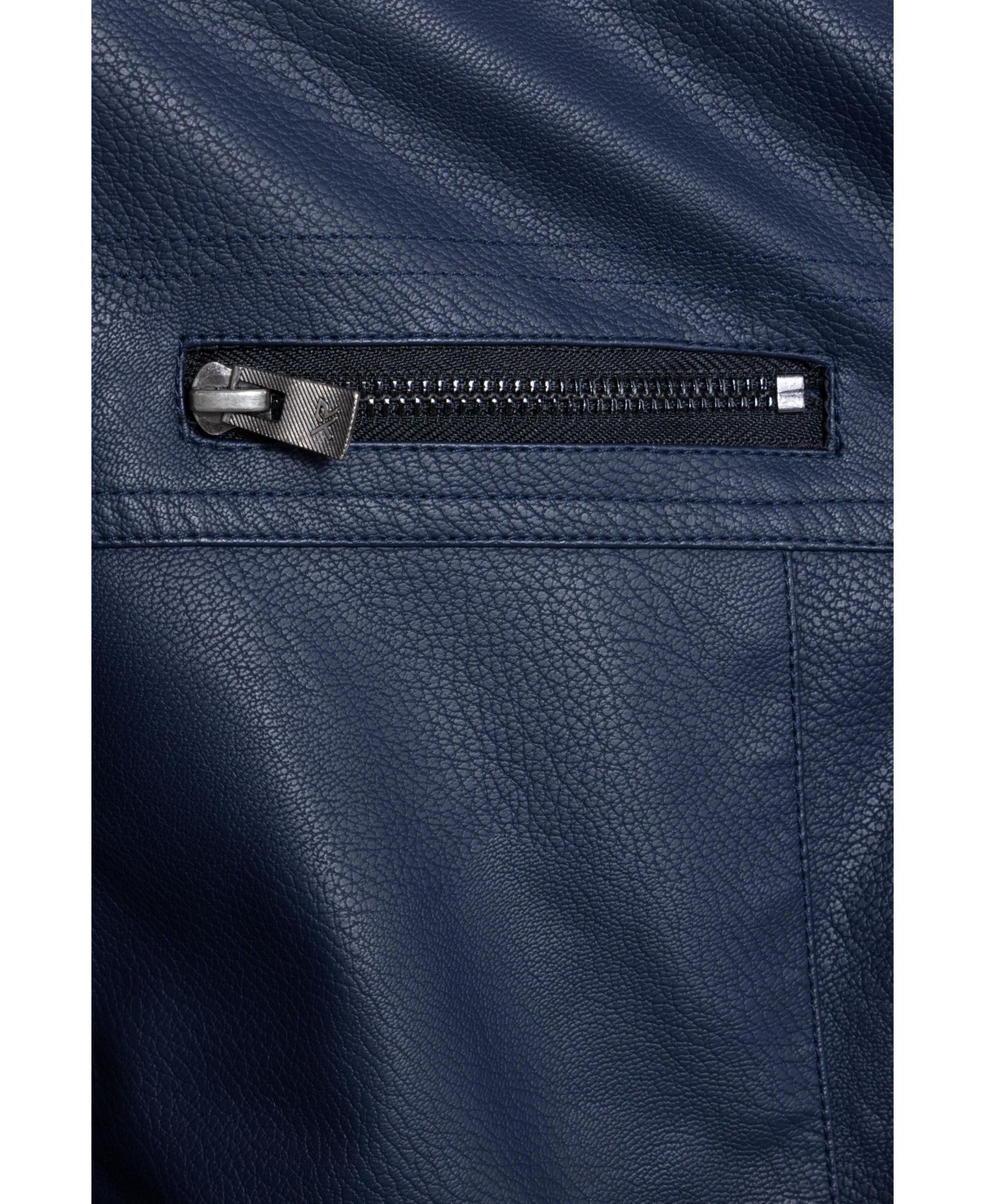 Boys Hooded Moto PU Leather Jacket With Lining