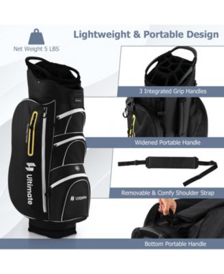 9.5 Inch Lightweight Golf Cart Bag with 15 Way Top Dividers