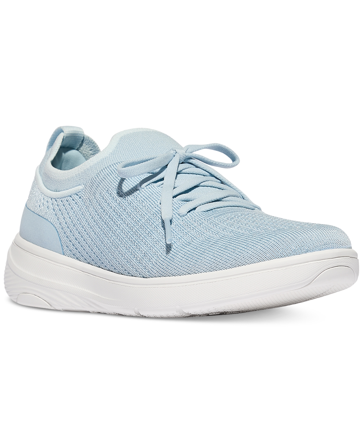 Women's Super-q Knit Slip-On Lace-Up Sneakers - Sky Blue