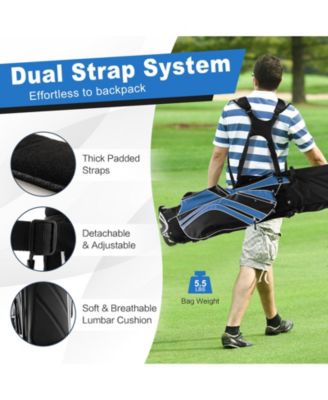 Golf Stand Bag Lightweight and Portable Golf Cart Bag with Shoulder Strap