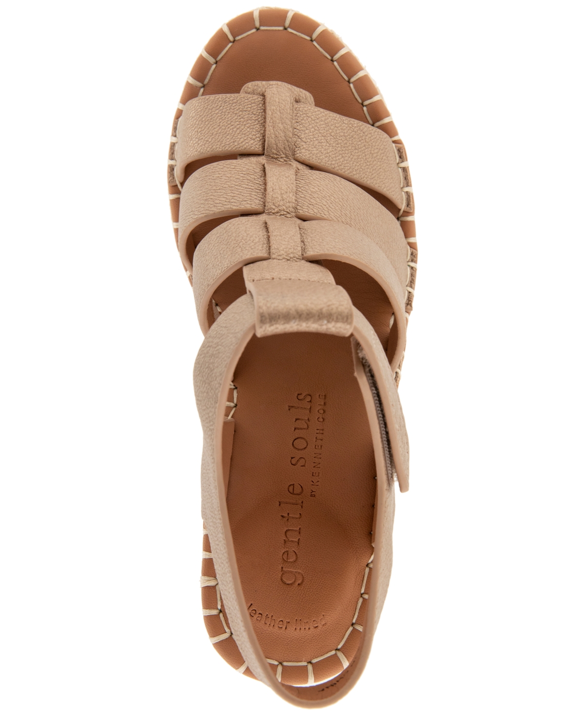 Shop Gentle Souls Women's Capelin Wedge Sandals In Matte Gold Leather