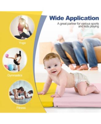 6 x 2 FT Tri-Fold Gym Mat with Handles and Removable Zippered Cover