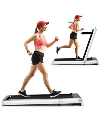 4.75HP 2 In 1 Folding Walking Pad Treadmill with Remote APP Control