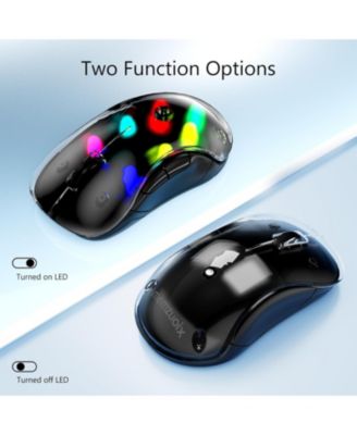 2.4G Wireless Mouse, Cordless Computer Mice Wireless Mouse for Laptop, Desktop, PC, MacBook- 2 Pack (LED Rechargeable Wireless Mouse)