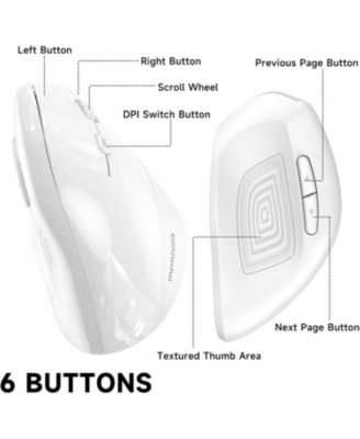 Ergonomic Mouse Wireless,2.4G Optical Cordless Mice with 800/1200/1600 DPI,Vertical Computer Wireless Mouse for Laptop, Mac,PC,Desktop (for Right Hand, Large)