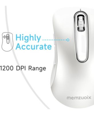 2.4G Portable Wireless Mouse, 1200 DPI Mobile Optical Cordless Mice with USB Receiver for Computer, Laptop, PC, Desktop, MacBook, 5 Buttons