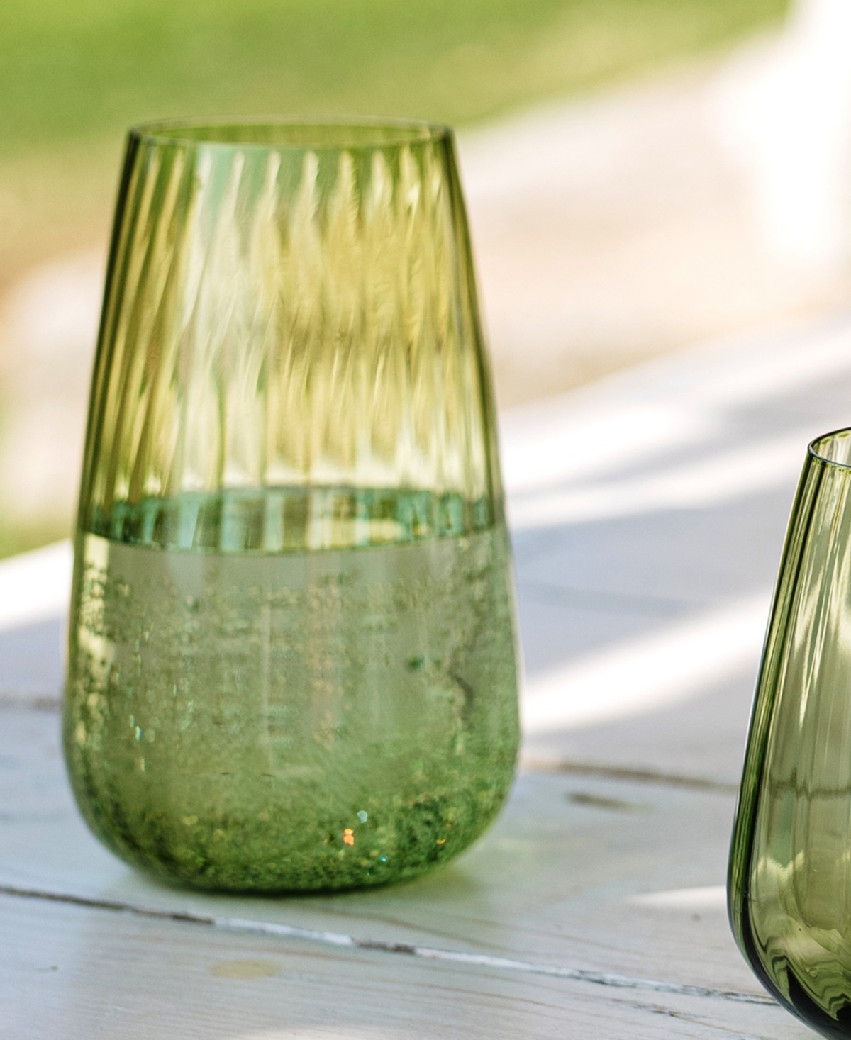 Vietri Francesca Highball Glass In Green
