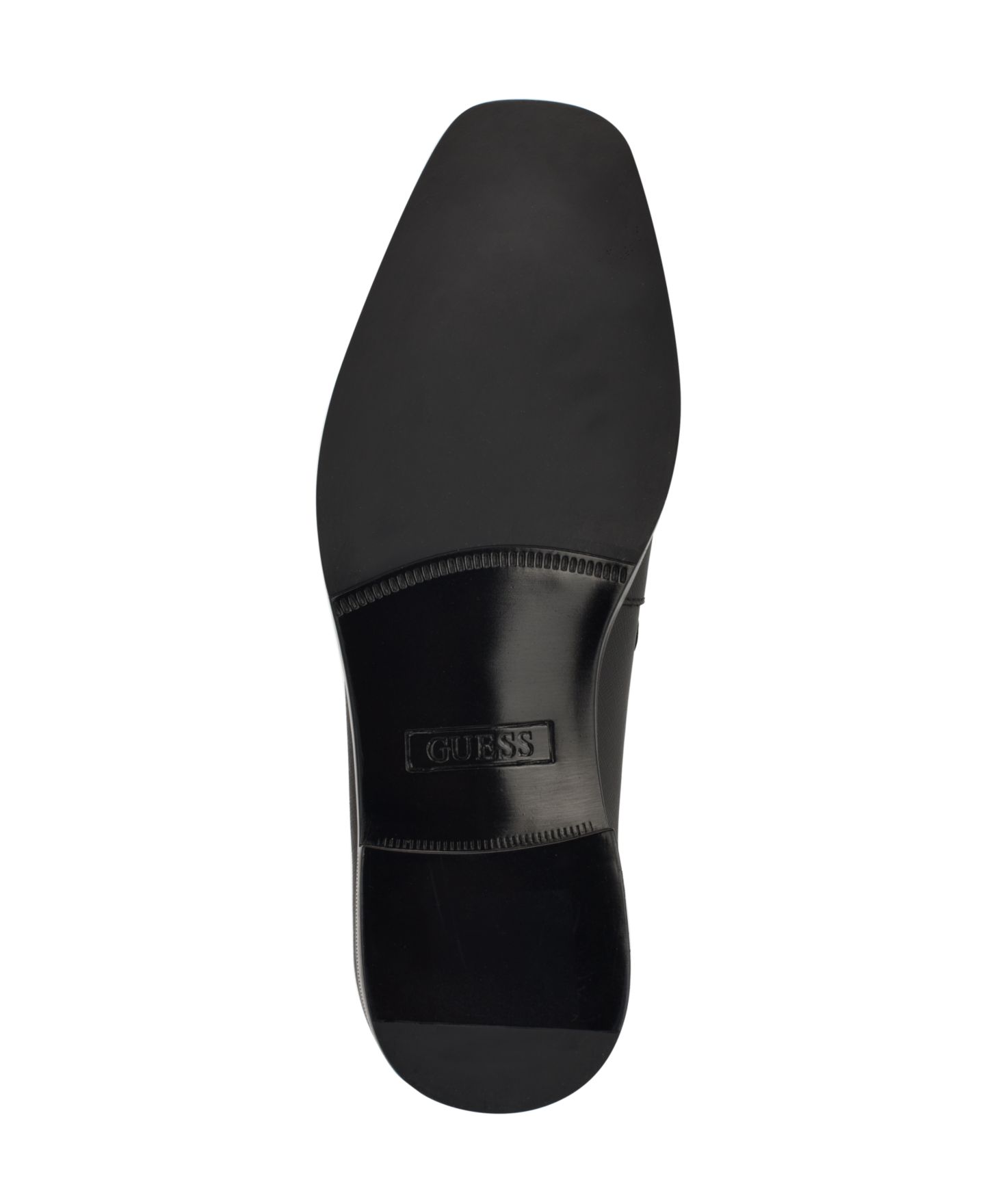 Мужские туфли GUESS Haines Square Toe Slip On Dress Loafers, цвет: Чёрный разноцветный — фото 4