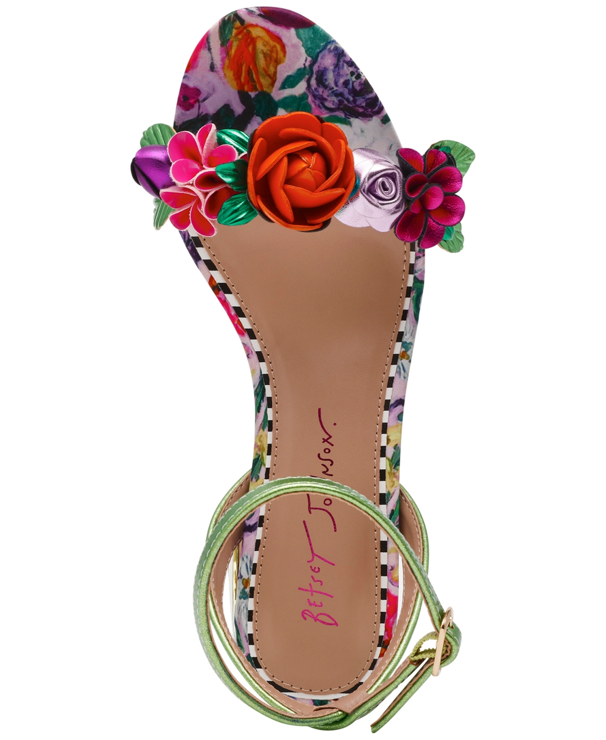 BETSEY JOHNSON WOMEN'S DARCEE FLORAL TWO-PIECE DRESS SANDALS 