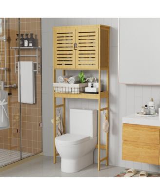 Freestanding Bathroom Space-saver Storage Cabinet Over The Toilet Storage Shelf