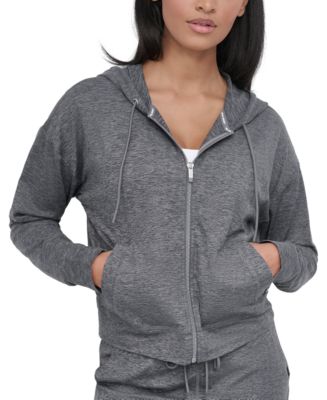 DKNY Sport Women's Spacedye Full-Zip Long-Sleeve Hoodie - Macy's