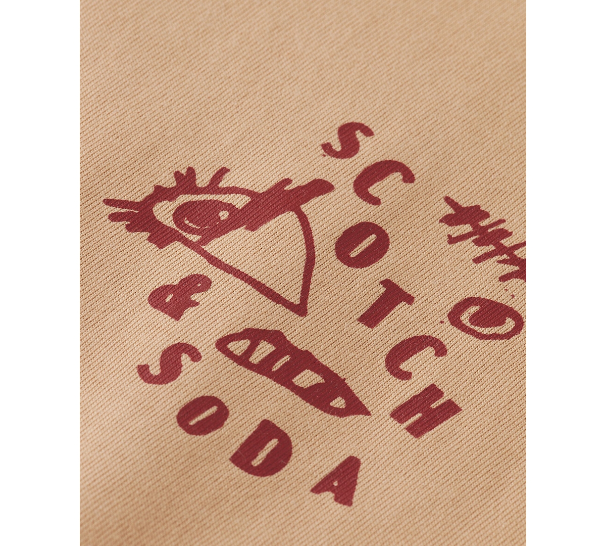 Scotch & Soda Regular Fit Chest Logo Graphic T-shirt In Brown