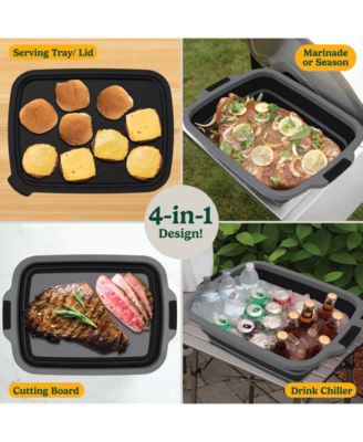 4-in-1 Expandable Grill Prep Serve Tub