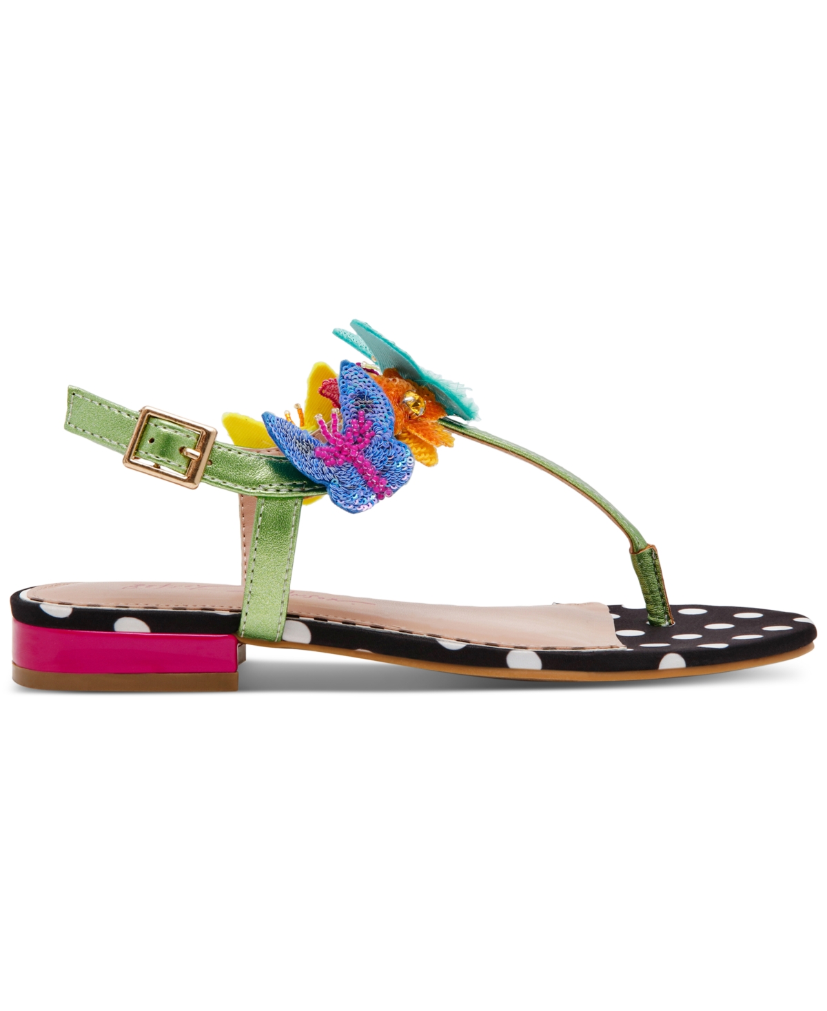 BETSEY JOHNSON WOMEN'S HALIE BUTTERFLY THONG SANDALS 