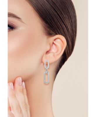 Gold Plated Link Drop Earrings