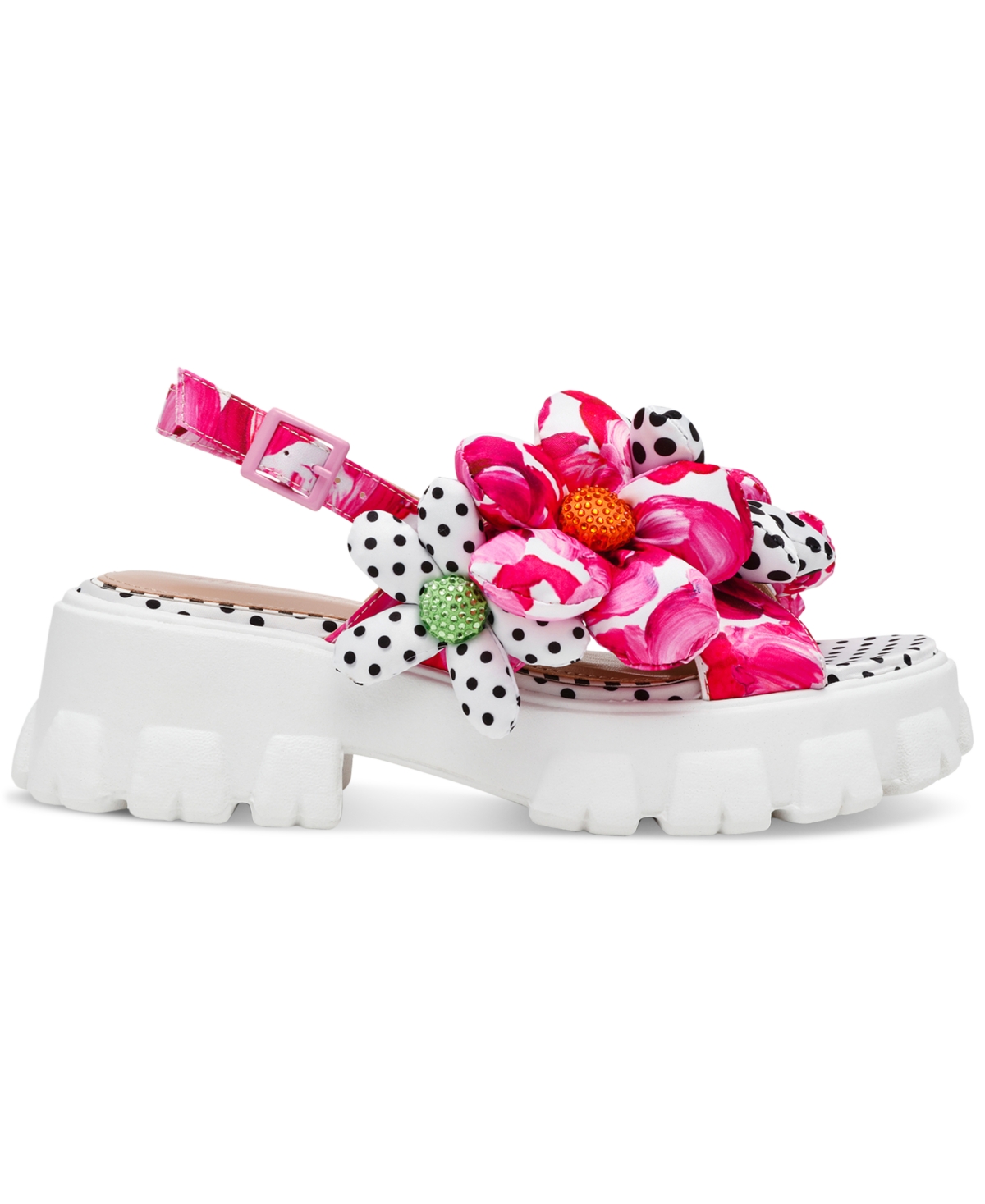 BETSEY JOHNSON WOMEN'S SERPHINA PLATFORM LUG-SOLE SLIDE SANDALS 