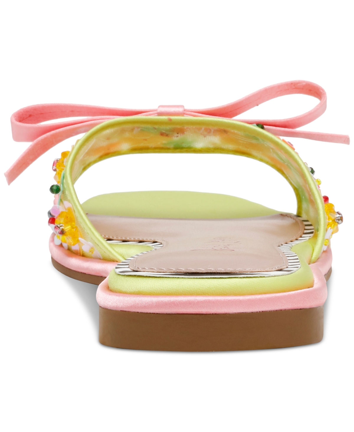 Shop Betsey Johnson Women's Teasee Floral Slide Sandals In Lime Multi